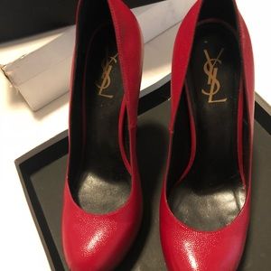 Saint Laurent red pumps